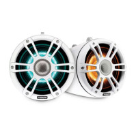 6.5" 230 Watt Sports White Marine Wake Tower Speaker with CRGBW - 010-02438-01 - Fusion 